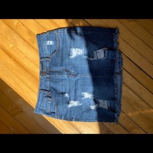 distressed skirt